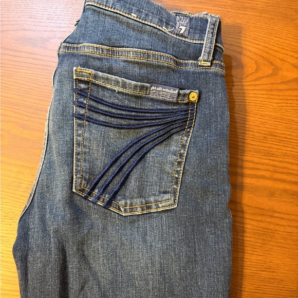 7 For All Mankind Women's Classic Blue Boot Cut Jeans
